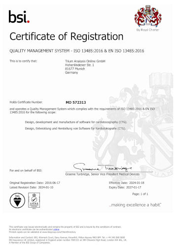 CTG MDR certificate