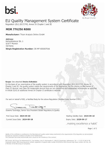 CTG MDR certificate